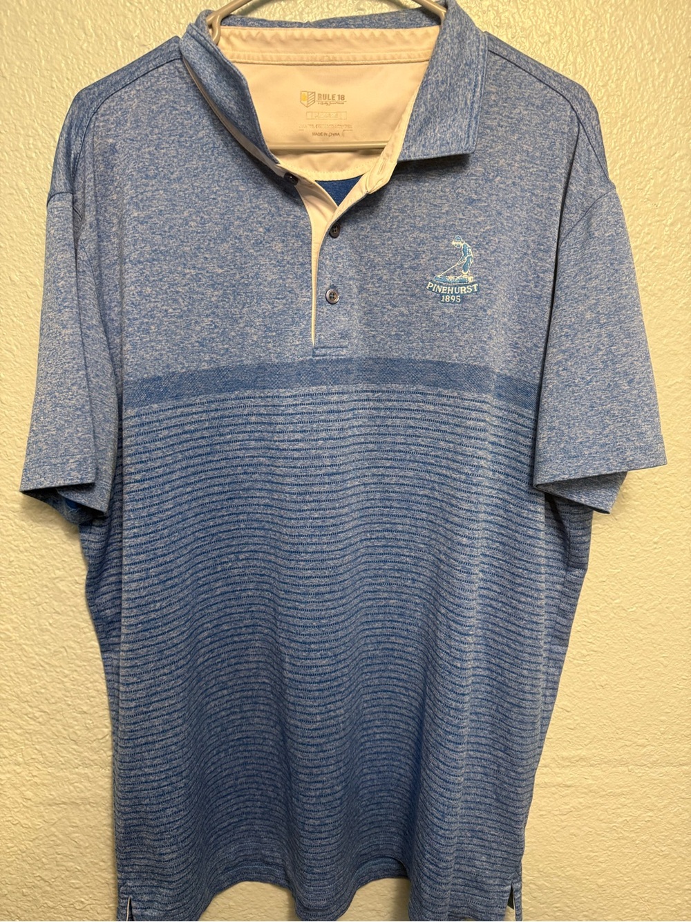 Pinehurst Blue Heather Golf Polo Shirt - Men's